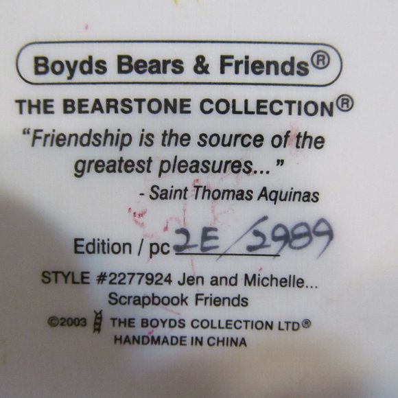 Boyds Bears - Jen and Michelle Scrapbook Friends - Picture 10 of 10